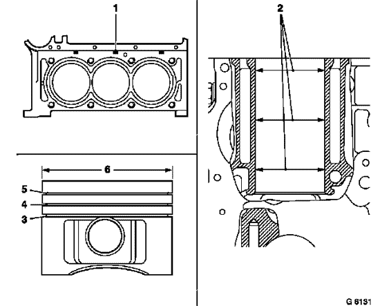 С25ХЕ,Х25ХЕ рисунок: Блок цилиндвор и поршень,кривошипно-шатунный механизм